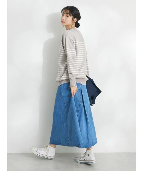 CRAFT STANDARD BOUTIQUE(クラフトスタンダードブティック)の「パネルボーダーニットプルオーバー(ニット/セーター・レディース・ホワイト/ベージュ/ネイビー・FREE)」の13枚目の写真