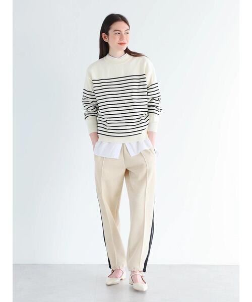 CRAFT STANDARD BOUTIQUE(クラフトスタンダードブティック)の「パネルボーダーニットプルオーバー(ニット/セーター・レディース・ホワイト/ベージュ/ネイビー・FREE)」の18枚目の写真
