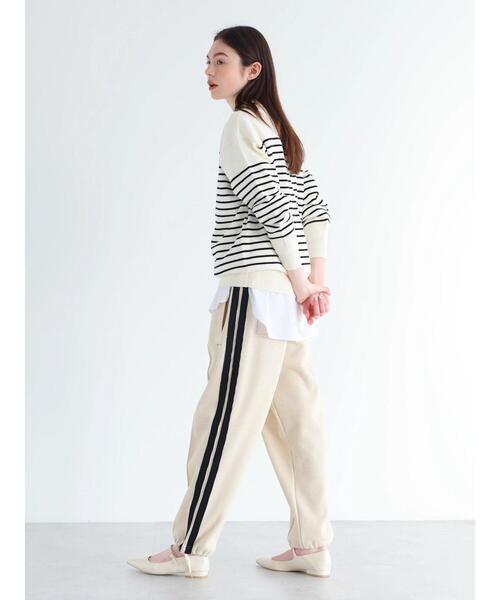 CRAFT STANDARD BOUTIQUE(クラフトスタンダードブティック)の「パネルボーダーニットプルオーバー(ニット/セーター・レディース・ホワイト/ベージュ/ネイビー・FREE)」の20枚目の写真