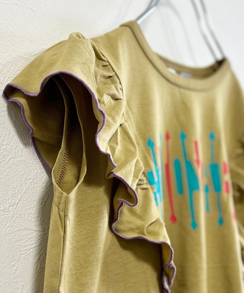 Life Support Products(ライフサポートプロダクツ)の「【COTTON from U.S.A】ラッフルメローワンピース(90~150cm)(ワンピース・キッズ・グリーン/ベージュ/レッド・110/100/90/120/150/140/130)」の6枚目の写真