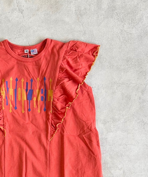 Life Support Products(ライフサポートプロダクツ)の「【COTTON from U.S.A】ラッフルメローワンピース(90~150cm)(ワンピース・キッズ・グリーン/ベージュ/レッド・110/100/90/120/150/140/130)」の19枚目の写真