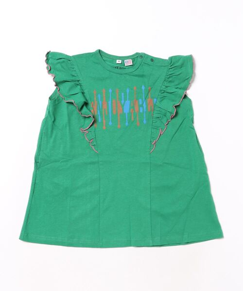 Life Support Products(ライフサポートプロダクツ)の「【COTTON from U.S.A】ラッフルメローワンピース(90~150cm)(ワンピース・キッズ・グリーン/ベージュ/レッド・110/100/90/120/150/140/130)」の9枚目の写真