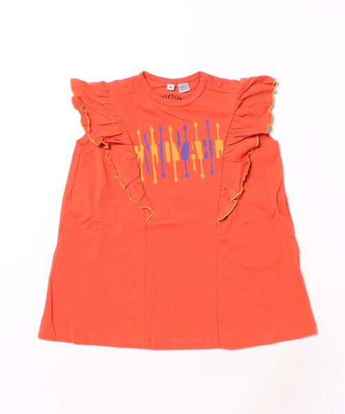 Life Support Products(ライフサポートプロダクツ)の「【COTTON from U.S.A】ラッフルメローワンピース(90~150cm)(ワンピース・キッズ・グリーン/ベージュ/レッド・110/100/90/120/150/140/130)」の14枚目の写真