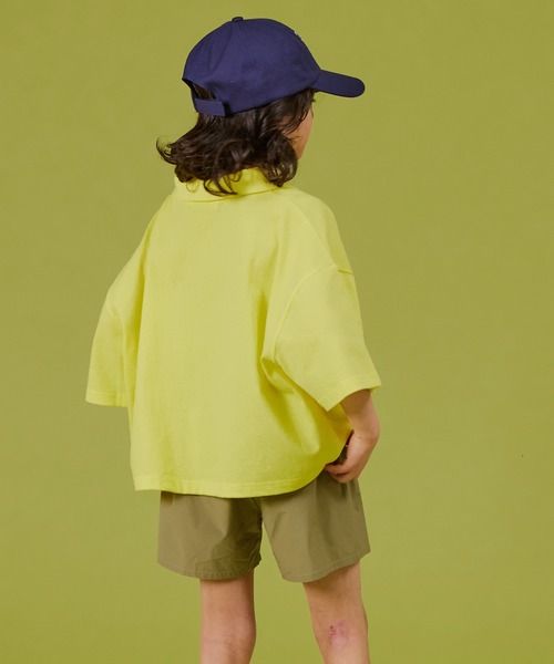 PAIRMANON STREET（ペアマノンストリート）の「【PAIRMANON STREET】無地 スキッパー 半袖 Tシャツ 異素材 セットアップ（セットアップ・キッズ・ブルー系その他/イエロー/ベージュ系その他/ブラック系その他・90/100/150/110/140/130/120）」の17枚目の写真