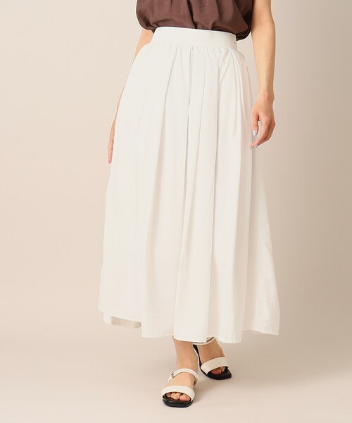 Dessin（デッサン）の「◆【洗える】ワッシャースカート（XS～L）（スカート・レディース・ブルー/スモーキーグリーン系/ブラック/ライトイエロー系/ホワイト・03/02/00/01）」の2枚目の写真