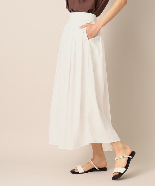 Dessin（デッサン）の「◆【洗える】ワッシャースカート（XS～L）（スカート・レディース・ブルー/スモーキーグリーン系/ブラック/ライトイエロー系/ホワイト・03/02/00/01）」の11枚目の写真