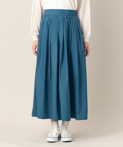 Dessin（デッサン）の「◆【洗える】ワッシャースカート（XS～L）（スカート・レディース・ブルー/スモーキーグリーン系/ブラック/ライトイエロー系/ホワイト・03/02/00/01）」の18枚目の写真