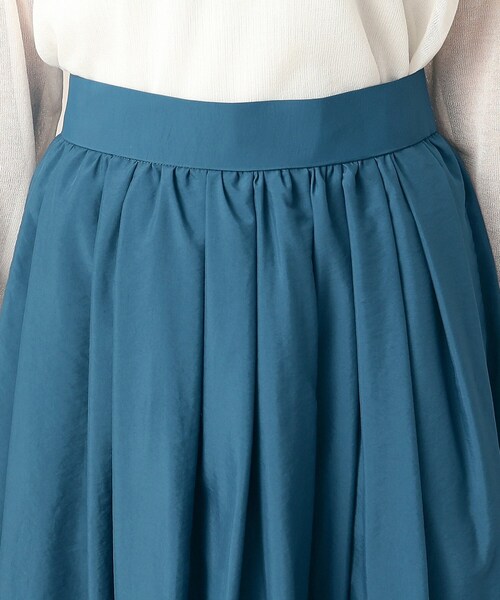 Dessin（デッサン）の「◆【洗える】ワッシャースカート（XS～L）（スカート・レディース・ブルー/スモーキーグリーン系/ブラック/ライトイエロー系/ホワイト・03/02/00/01）」の21枚目の写真