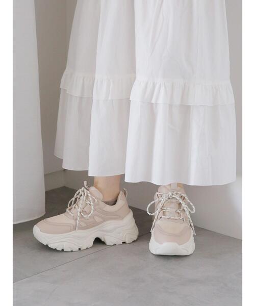 ehka sopo(エヘカソポ)の「ダッドスニーカー(スニーカー・レディース・ベージュ/キナリ/シルバー/グレー・L/M)」の18枚目の写真