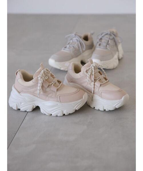ehka sopo(エヘカソポ)の「ダッドスニーカー(スニーカー・レディース・ベージュ/キナリ/シルバー/グレー・L/M)」の12枚目の写真