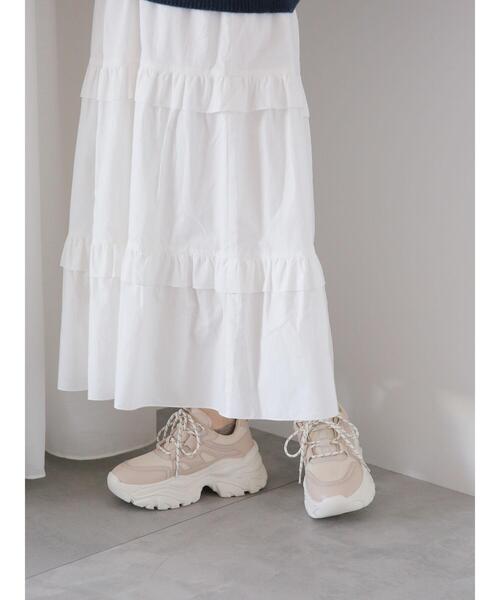 ehka sopo(エヘカソポ)の「ダッドスニーカー(スニーカー・レディース・ベージュ/キナリ/シルバー/グレー・L/M)」の13枚目の写真