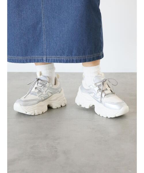 ehka sopo(エヘカソポ)の「ダッドスニーカー(スニーカー・レディース・ベージュ/キナリ/シルバー/グレー・L/M)」の10枚目の写真