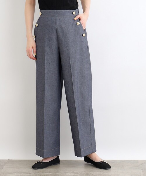 grove(グローブ)の「◆シャンブレーマリンパンツ(その他パンツ・レディース・ナチュラル/ネイビー/ダークグレー・05/04/03/02/01)」の3枚目の写真