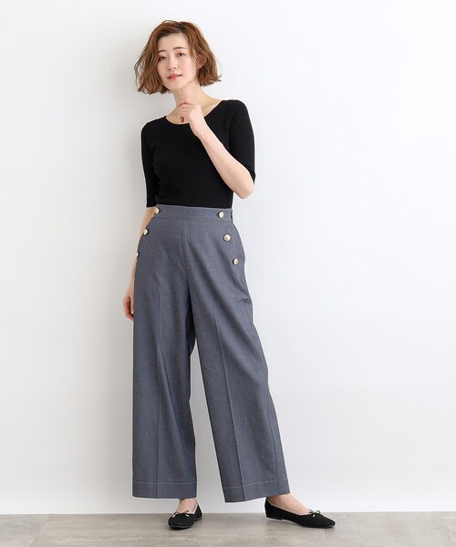 grove(グローブ)の「◆シャンブレーマリンパンツ(その他パンツ・レディース・ナチュラル/ネイビー/ダークグレー・05/04/03/02/01)」の14枚目の写真