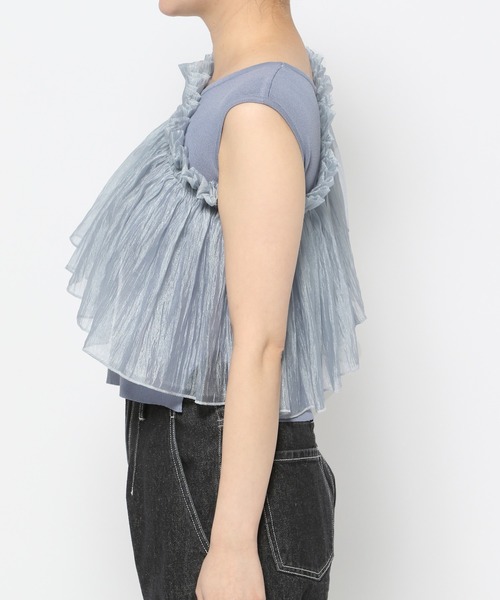 mysty woman（ミスティウーマン）の「マルチWAYビスチェセットプルオーバー　113916（Tシャツ/カットソー・レディース・アイボリー/ブラック/ブルー系その他・FREE）」の15枚目の写真