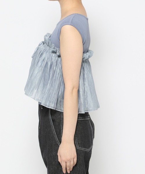 mysty woman（ミスティウーマン）の「マルチWAYビスチェセットプルオーバー　113916（Tシャツ/カットソー・レディース・アイボリー/ブラック/ブルー系その他・FREE）」の8枚目の写真