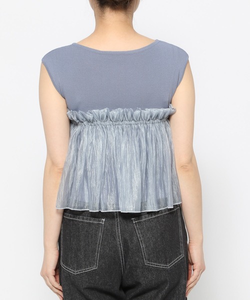 mysty woman（ミスティウーマン）の「マルチWAYビスチェセットプルオーバー　113916（Tシャツ/カットソー・レディース・アイボリー/ブラック/ブルー系その他・FREE）」の9枚目の写真