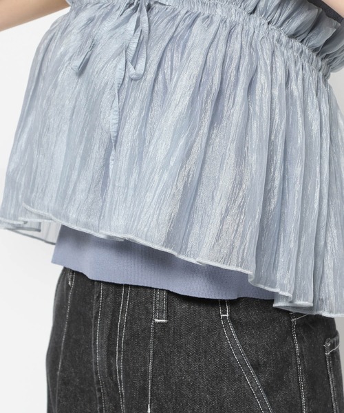 mysty woman（ミスティウーマン）の「マルチWAYビスチェセットプルオーバー　113916（Tシャツ/カットソー・レディース・アイボリー/ブラック/ブルー系その他・FREE）」の13枚目の写真