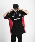 VIBGYOR的「サッカーユニフォーム風TEE/フットボールTシャツ/ブロークコア（T恤）」