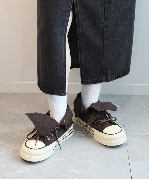 shoes365(シューズスリーシックスファイヴ)の「【shoes365】2WAYハイカットキャンバスシューズ(スニーカー・レディース・ベージュ/ブラック/ブラウン・22.5cm/23.5cm/24.5cm/23.0cm/24.0cm/25.0cm)」の2枚目の写真
