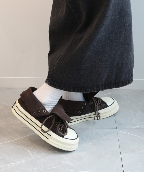 shoes365(シューズスリーシックスファイヴ)の「【shoes365】2WAYハイカットキャンバスシューズ(スニーカー・レディース・ベージュ/ブラック/ブラウン・22.5cm/23.5cm/24.5cm/23.0cm/24.0cm/25.0cm)」の6枚目の写真