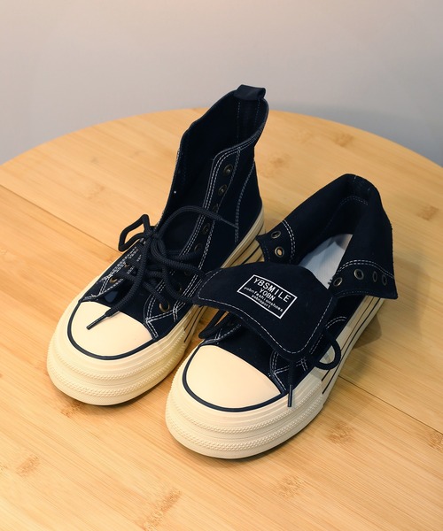 shoes365(シューズスリーシックスファイヴ)の「【shoes365】2WAYハイカットキャンバスシューズ(スニーカー・レディース・ベージュ/ブラック/ブラウン・22.5cm/23.5cm/24.5cm/23.0cm/24.0cm/25.0cm)」の8枚目の写真