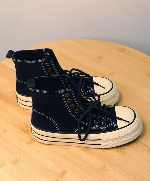 shoes365(シューズスリーシックスファイヴ)の「【shoes365】2WAYハイカットキャンバスシューズ(スニーカー・レディース・ベージュ/ブラック/ブラウン・22.5cm/23.5cm/24.5cm/23.0cm/24.0cm/25.0cm)」の13枚目の写真
