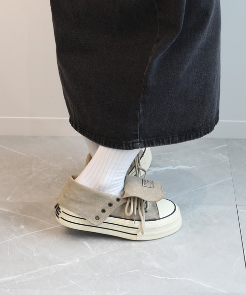 shoes365(シューズスリーシックスファイヴ)の「【shoes365】2WAYハイカットキャンバスシューズ(スニーカー・レディース・ベージュ/ブラック/ブラウン・22.5cm/23.5cm/24.5cm/23.0cm/24.0cm/25.0cm)」の19枚目の写真