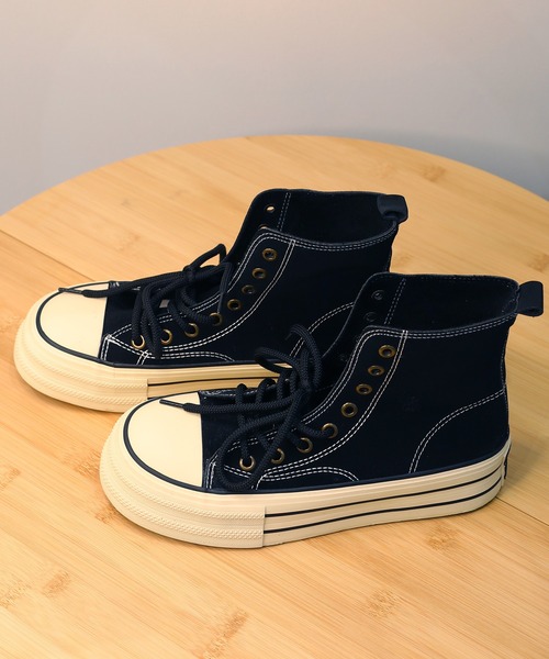 shoes365(シューズスリーシックスファイヴ)の「【shoes365】2WAYハイカットキャンバスシューズ(スニーカー・レディース・ベージュ/ブラック/ブラウン・22.5cm/23.5cm/24.5cm/23.0cm/24.0cm/25.0cm)」の20枚目の写真