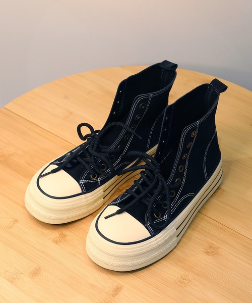 shoes365(シューズスリーシックスファイヴ)の「【shoes365】2WAYハイカットキャンバスシューズ(スニーカー・レディース・ベージュ/ブラック/ブラウン・22.5cm/23.5cm/24.5cm/23.0cm/24.0cm/25.0cm)」の22枚目の写真