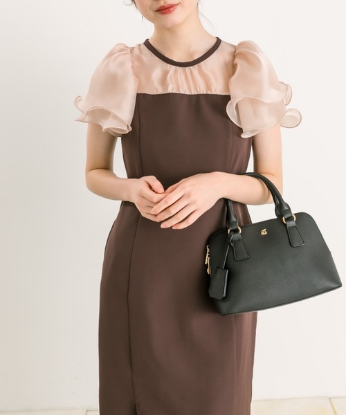 OLIVE des OLIVE(オリーブデオリーブ)の「ラッフルスリーブワンピース 1041180170(ドレス・レディース・ブラウン/ブラック・FREE)」の11枚目の写真