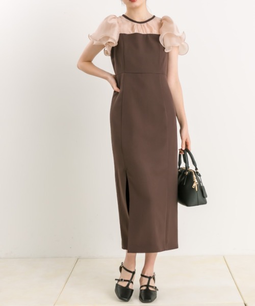 Coast* フローラル ラッフルスリーブ フレアドレス ワンピース ラッフルスリーブワンピース 1041180170(ドレス)|OLIVE des