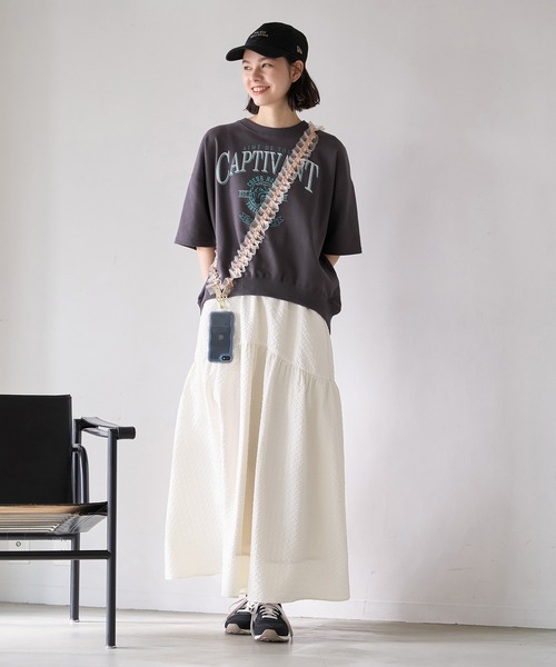 ROPE' PICNIC（ロペピクニック）の「ふくれジャガードスカート（スカート・レディース・ブラック/カーキ/ホワイト系その他・38）」の14枚目の写真