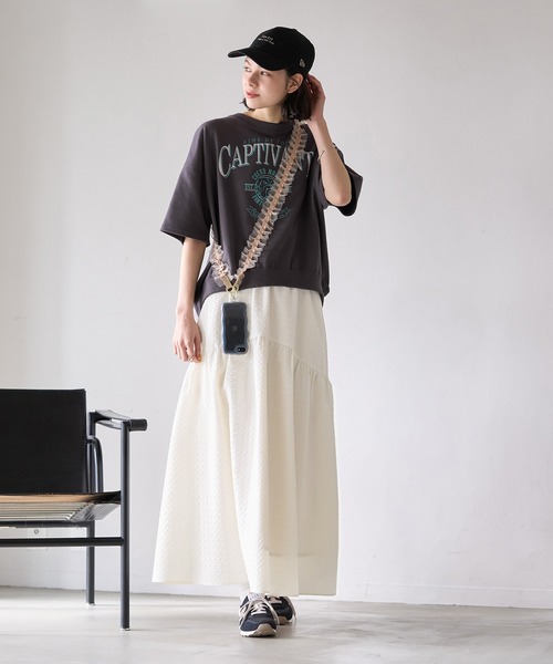 ROPE' PICNIC（ロペピクニック）の「ふくれジャガードスカート（スカート・レディース・ブラック/カーキ/ホワイト系その他・38）」の15枚目の写真