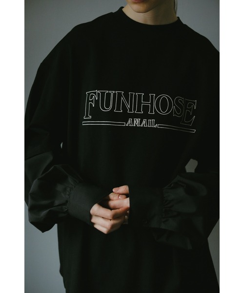 AMAIL（アマイル）の「Sandwich genderless cloth（Tシャツ/カットソー・レディース・ブラック/ブルー/イエロー・FREE）」の2枚目の写真