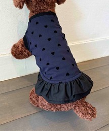 PICCIN PERLA（ピッチンペルラ）の「ハート柄フロッキードッグウェア（ペットウェア）」