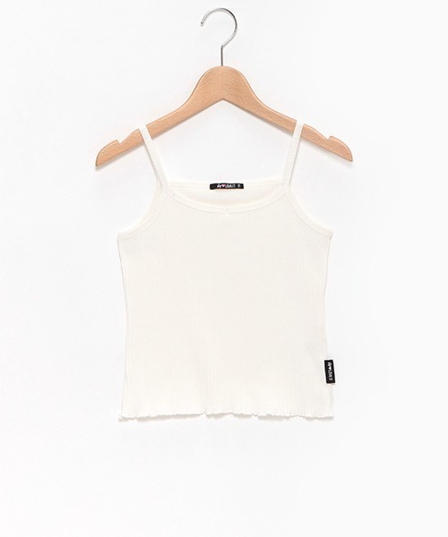 by LOVEiT（バイラビット）の「裾フリルキャミソール（キャミソール・キッズ・ブラック/オフホワイト・120cm/130cm/140cm/150cm/160cm）」の2枚目の写真