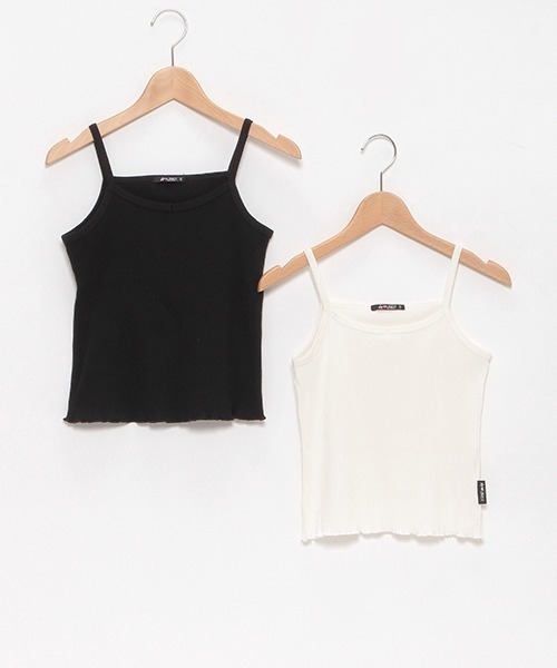 by LOVEiT（バイラビット）の「裾フリルキャミソール（キャミソール・キッズ・ブラック/オフホワイト・120cm/130cm/140cm/150cm/160cm）」の3枚目の写真