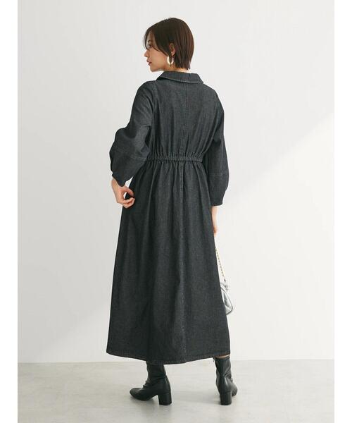 ELENCARE DUE（エレンカーレデュエ）の「・ELENCARE　DUE　デニムハーフZIPワンピース（ワンピース・レディース・ブラック/インディゴブルー・FREE）」の7枚目の写真