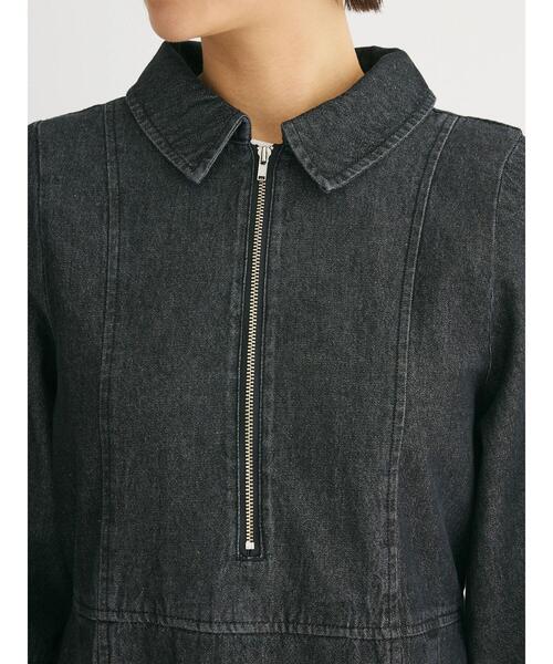 ELENCARE DUE（エレンカーレデュエ）の「・ELENCARE　DUE　デニムハーフZIPワンピース（ワンピース・レディース・ブラック/インディゴブルー・FREE）」の11枚目の写真