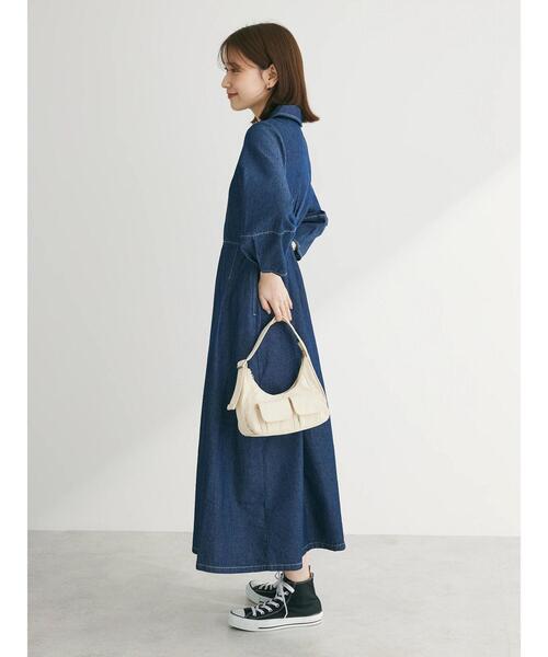 ELENCARE DUE（エレンカーレデュエ）の「・ELENCARE　DUE　デニムハーフZIPワンピース（ワンピース・レディース・ブラック/インディゴブルー・FREE）」の16枚目の写真