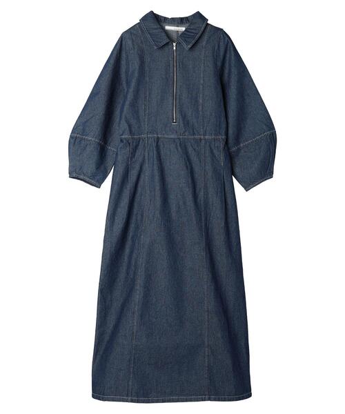 ELENCARE DUE（エレンカーレデュエ）の「・ELENCARE　DUE　デニムハーフZIPワンピース（ワンピース・レディース・ブラック/インディゴブルー・FREE）」の18枚目の写真