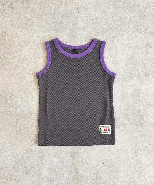 Life Support Products（ライフサポートプロダクツ）の「【吸水速乾】サーマルメッシュムジタンクトップ（80～130cm）（タンクトップ・キッズ・オレンジ/オフホワイト/グレー/チャコール・80/110/100/95/90/130/120）」の3枚目の写真