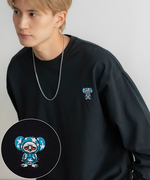 SIDEWAY STANCE(サイドウェイスタンス)の「【SIDEWAY STANCE】オリジナル アニマル ワンポイント刺繍 ロンT(Tシャツ/カットソー・メンズ・ホワイト系1/ホワイト系/ブラック系1/ブラック系/ブラック/ホワイト/ブラック系2/ブルー系2/ホワイト系3/ブラック系4/ホワイト系2/グレー系3/グレー系4/パープル系4/グレー系2/ブラック系3/カーキ系3/ホワイト系4/ブルー/グレー/パープル系/カーキ系1/グレー系/グレー系1・MEDIUM/SMALL/X-LARGE/LARGE)」の12枚目の写真