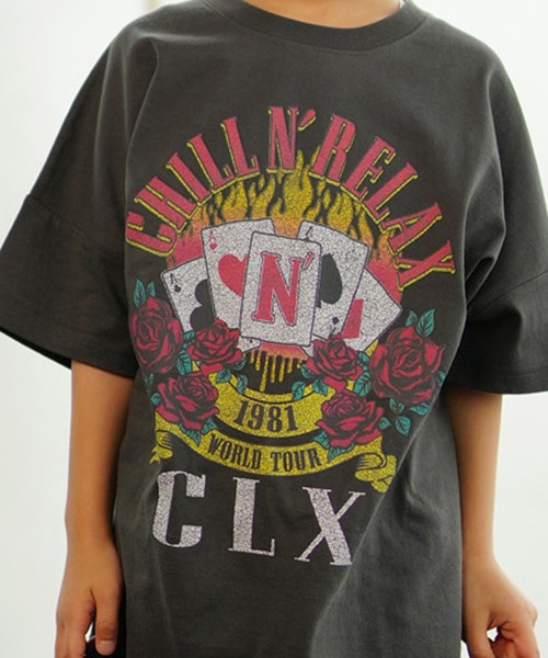セール】CHILLAX/チラックス キッズ Tシャツ 半袖 バンド風
