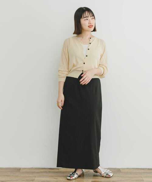 ITEMS URBANRESEARCH（アイテムズ アーバンリサーチ）の「シアークルーネックショートカーディガン（カーディガン/ボレロ・レディース・ブラック/オフホワイト/ブルー・FREE）」の15枚目の写真