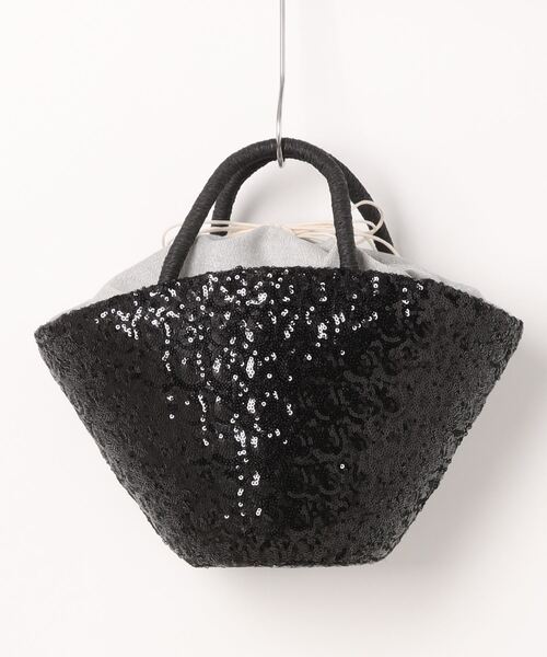 notch.（ノッチ）の「COOCO クーコ スパンコールかごバッグ（かごバッグ・レディース・ブラック/ゴールド・ONESIZE）」の3枚目の写真