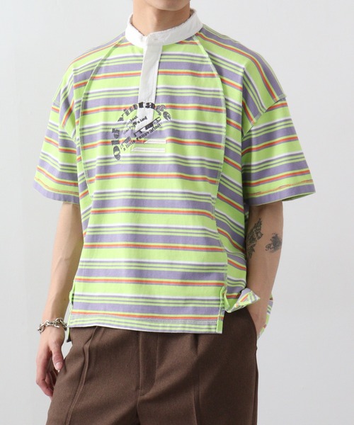 a lit r ボーダースタンドポロ