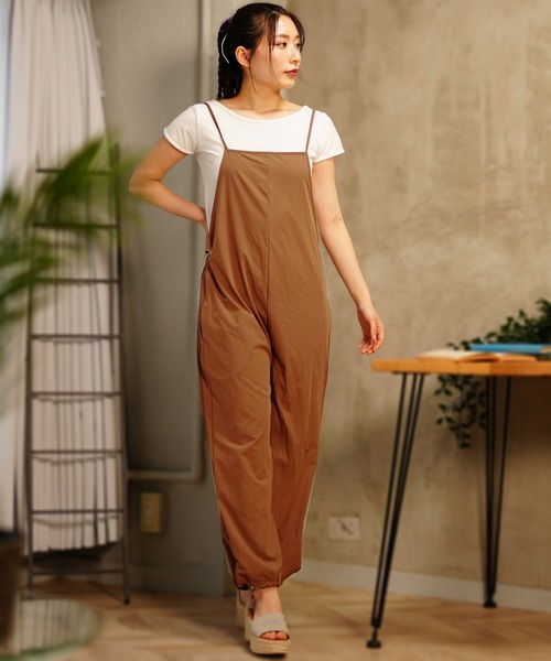 新品　Kubo san made キャミソールサロペット セール】キレイめバッククロス/キャミサロペット/水陸両用/着るUVケア