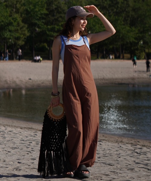 新品　Kubo san made キャミソールサロペット セール】キレイめバッククロス/キャミサロペット/水陸両用/着るUVケア